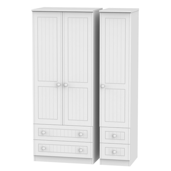 Cottage Tall 3 Door 4 Drawers Wardrobe